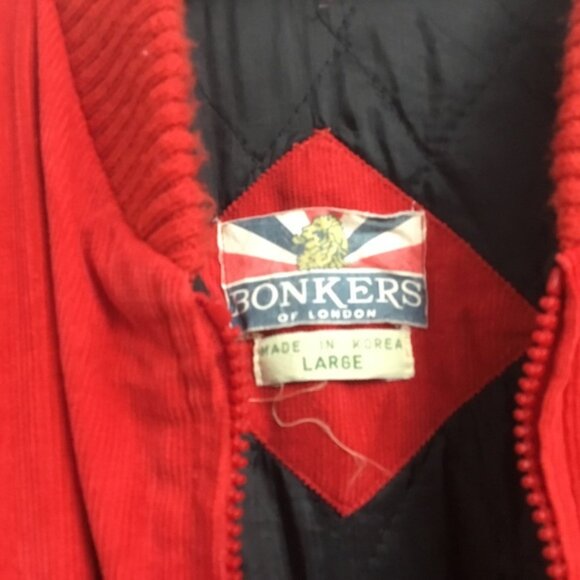 Bonkers of London Corderoy Sleeveless Jacket Size L - Picture 2 of 7